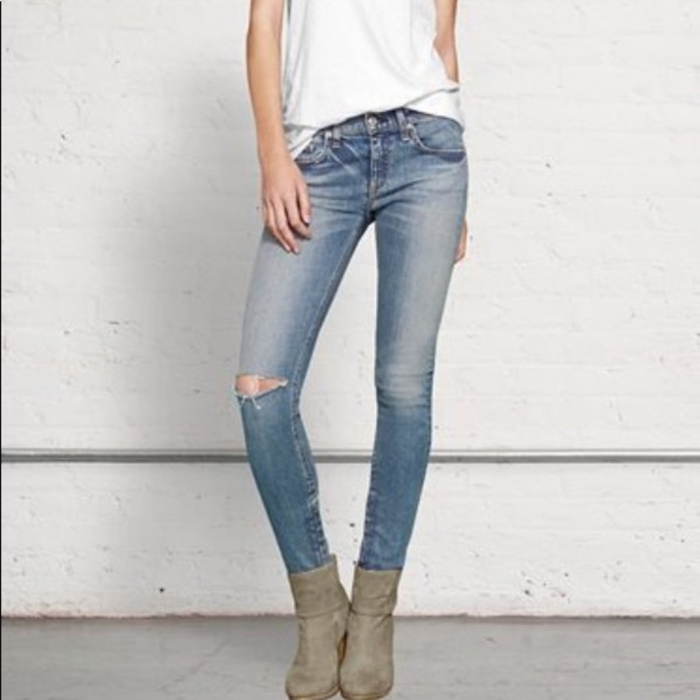 Rag and Bone Zipper Capri Jeans